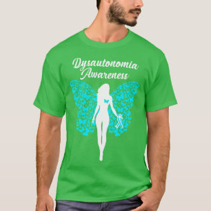 Camiseta Disautonomía Conciencia Cinta Verde azulada Raras 