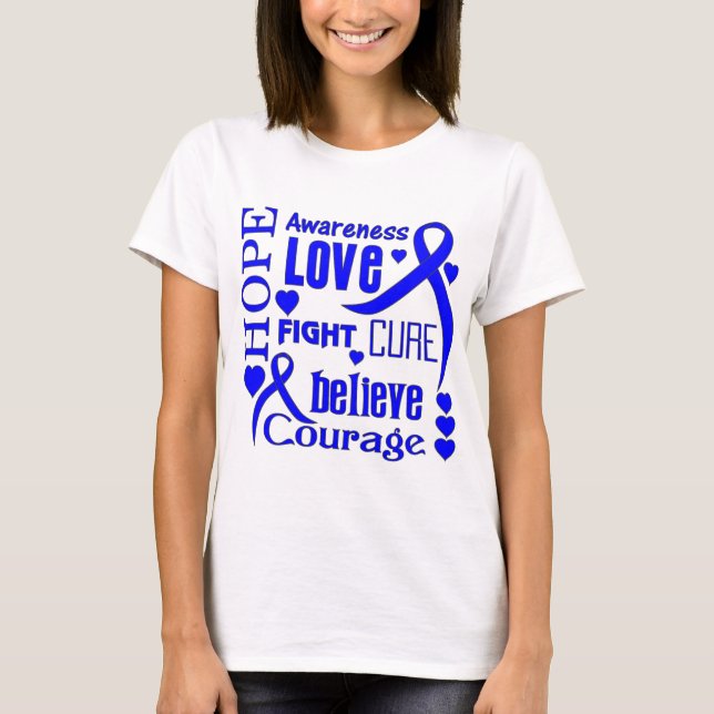 Camiseta Disautonomía Esperanza Palabras Collage (Anverso)