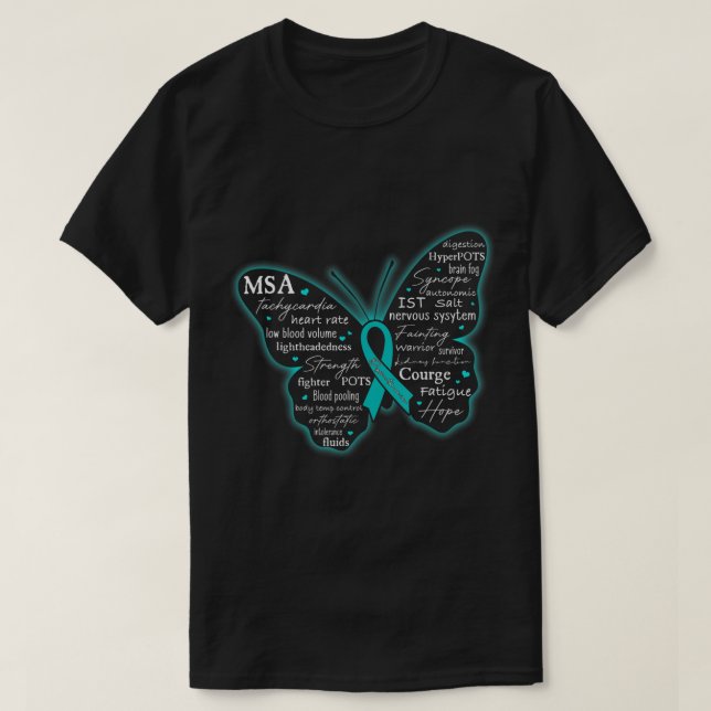 Camiseta Disautonomía PUNTOS DE CONCIENCIA HyperPOTS Mes de (Diseño del anverso)