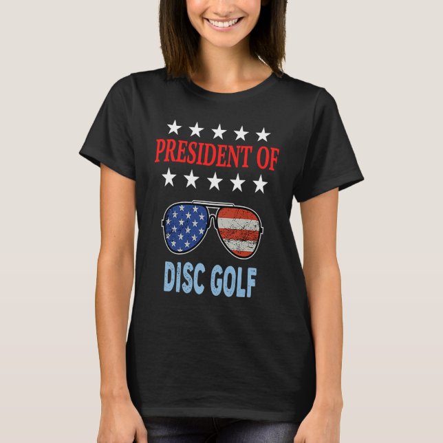 Camiseta Disc Golf Accessories  USA Flag Disc Golf Saying (Anverso)