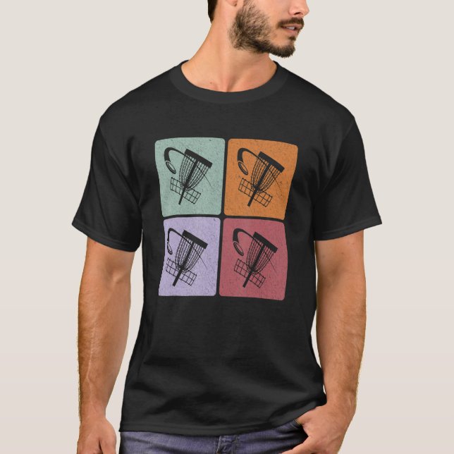 Camiseta Disc Golf Retro Sunset 4 Square Frisbee Golf III (Anverso)