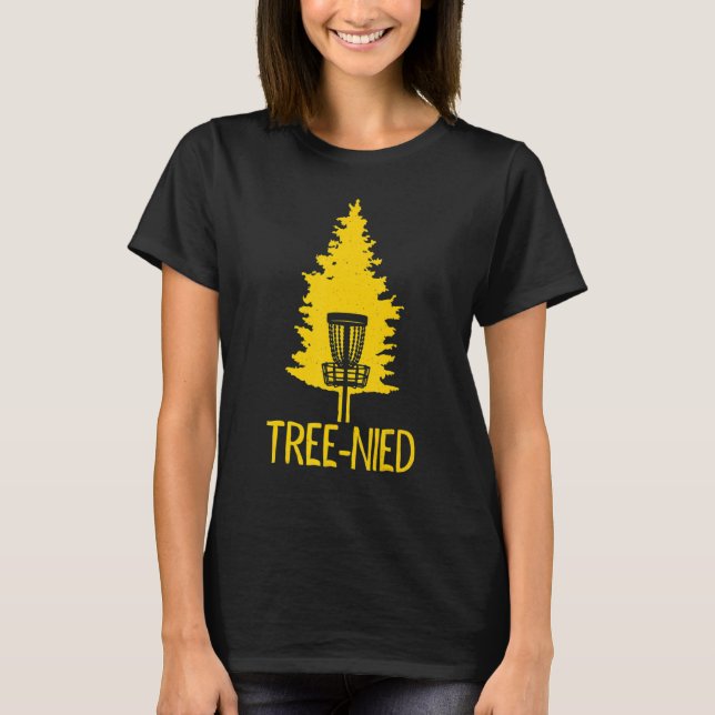 Camiseta Disc Golf Tree-Nied Funny Hit Trees Retro Disc Gol (Anverso)