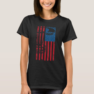 Camiseta Disc Golf USA Bandera Deporte al Aire Libre Frisbe