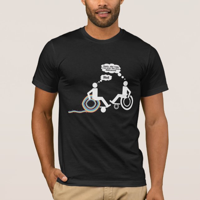 Camiseta Discapacidad de Chiste en silla de ruedas Humor un (Anverso)