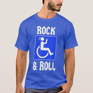 Camiseta Discapacidad Divertida Rock Roll Usuario Silla de