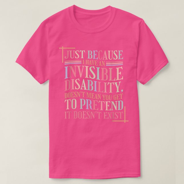 Camiseta Discapacidad invisible para la salud mental4308 19 (Diseño del anverso)