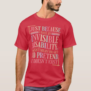 Camiseta Discapacidad invisible para la salud mental 4303 1