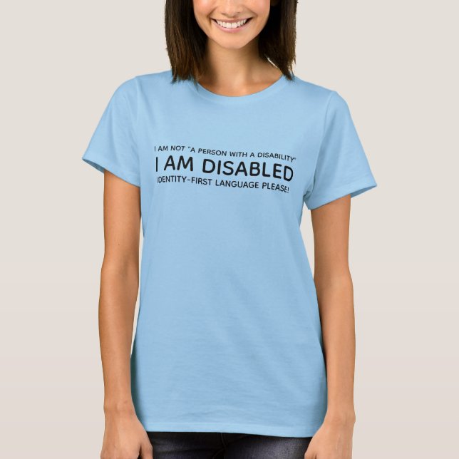 Camiseta Discapacidad primero la identidad (Anverso)