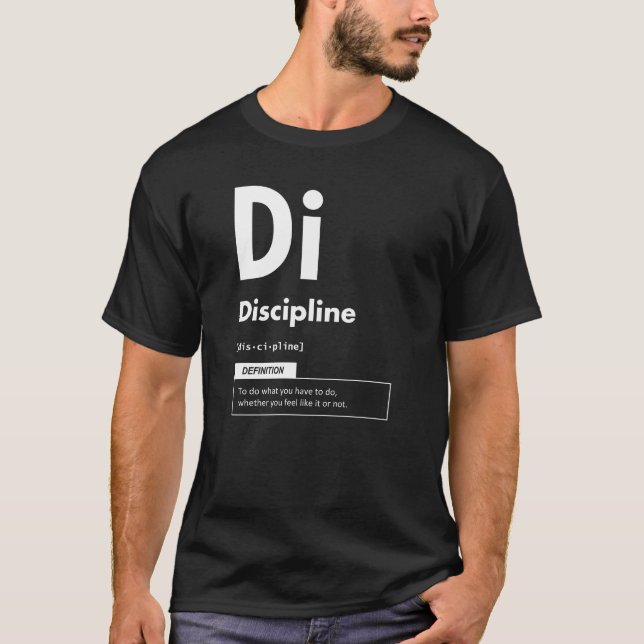 Camiseta Disciplina - Elemento De Éxito - Motivación (Anverso)