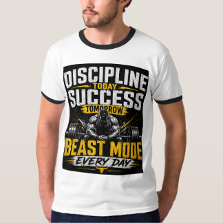 Camiseta Disciplina Hoy Éxito Mañana – Modo Bestia Gimnasio