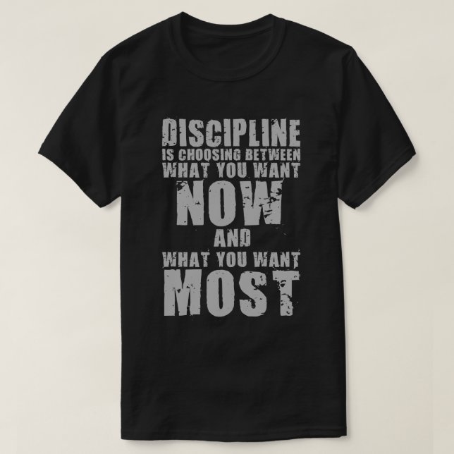 Camiseta DISCIPLINA - palabras de motivación (Diseño del anverso)