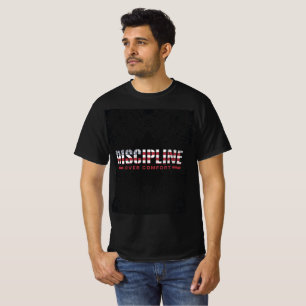 Camiseta Disciplina Sobre Confort Mentalidad Patriótica d