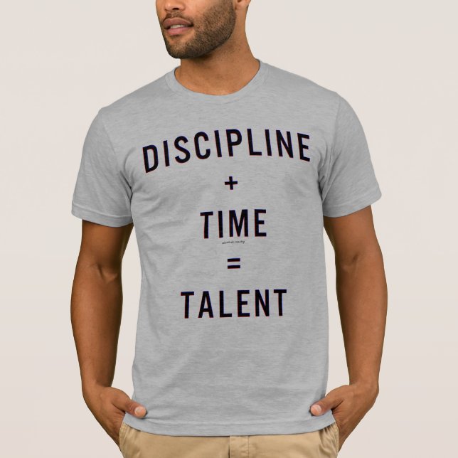 Camiseta Disciplina + Tiempo = talento (Anverso)