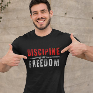 Camiseta Discipline Equals Freedom Motivational