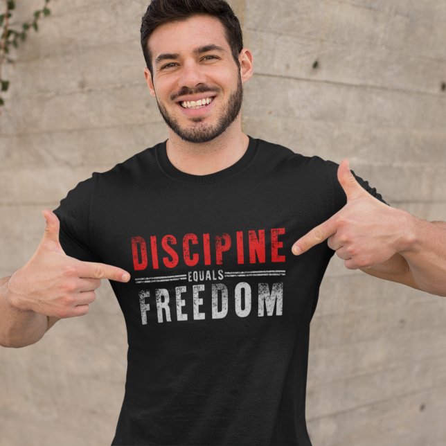 Camiseta Discipline Equals Freedom Motivational (Subido por el creador)
