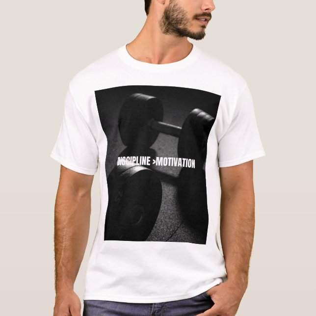 Camiseta Discipline over motivation  (Anverso)
