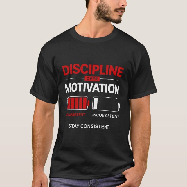 Camiseta Discipline Over Motivation – Stay Consistent | Sel (Anverso)