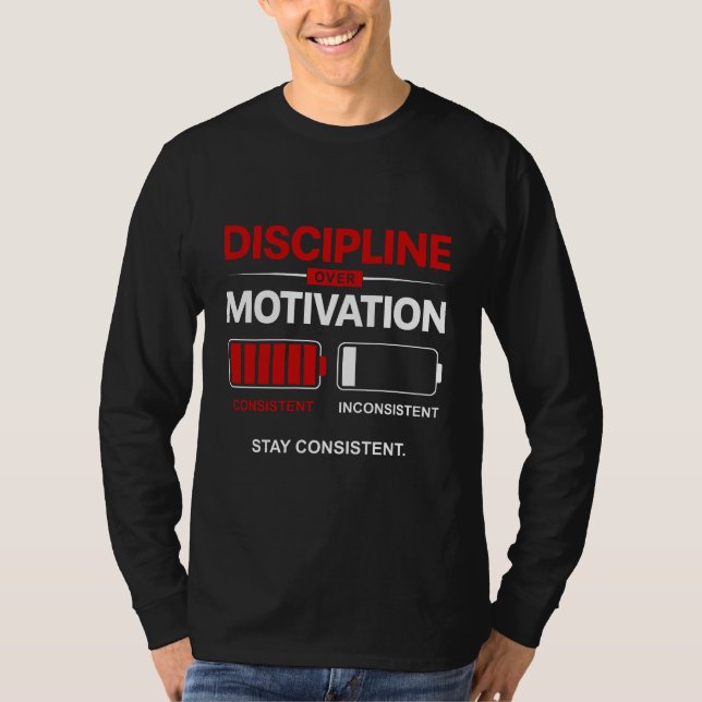 Camiseta Discipline Over Motivation – Stay Consistent | Sel (Anverso)