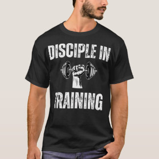 Camiseta Discípulo En Entrenamiento Dumbbell Christian Work