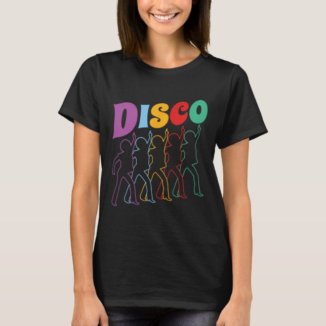 Camiseta Disco 70 Disco Dancing Retro Típico con tema de mo (Anverso)