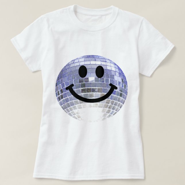 Camiseta Disco Ball Happy Face (Diseño del anverso)
