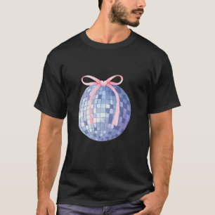 Camiseta Disco Ball Rosa Coquette Girly Estética