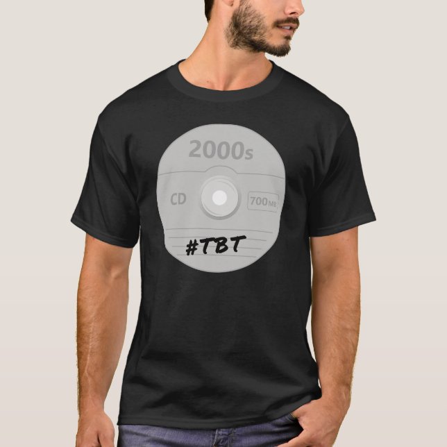 Camiseta Disco Compacto - CD Rom Jueves Retro Computadora  (Anverso)