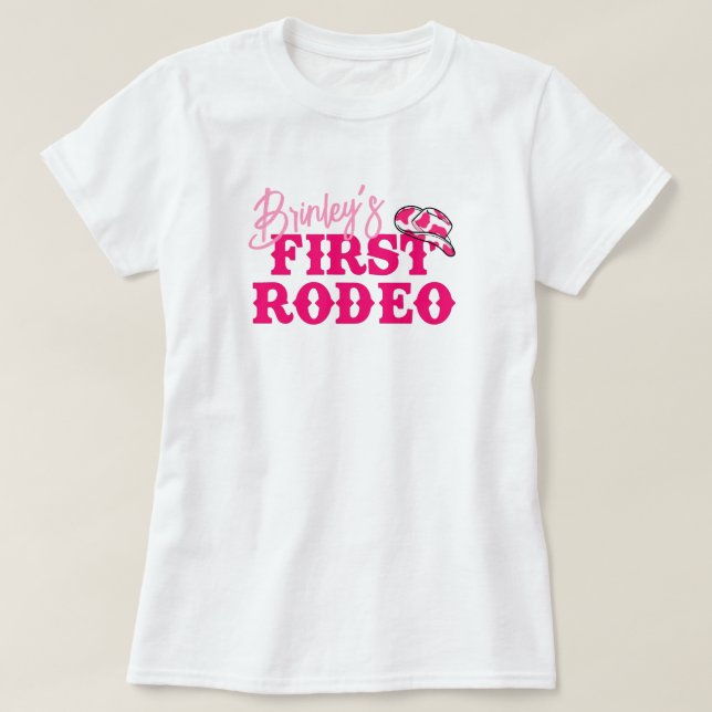 Camiseta Disco Cowgirl First Rodeo (Diseño del anverso)