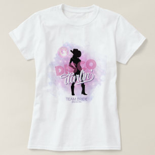Camiseta Disco Darlin' Equipo de Despedida de Soltera Novia