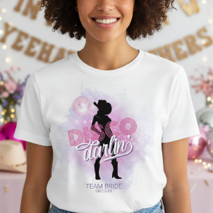 Camiseta Disco Darlin' Equipo de Despedida de Soltera Novia