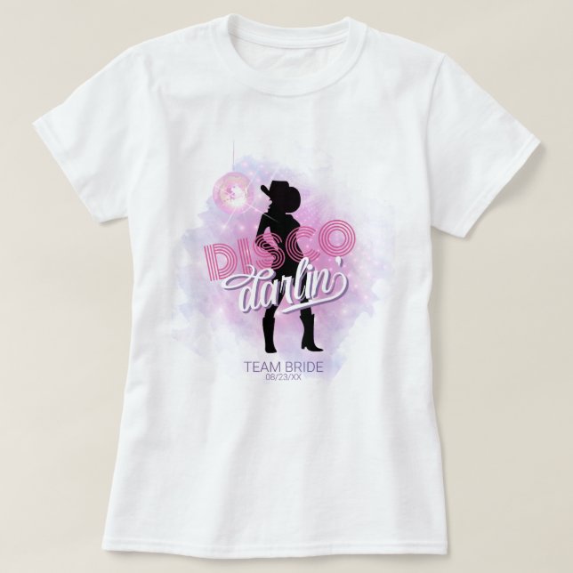 Camiseta Disco Darlin' Equipo de Novia ID928  (Diseño del anverso)