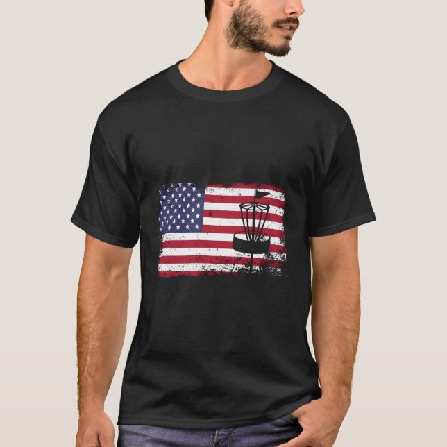 Camiseta Disco De Bandera De Usa (Anverso)