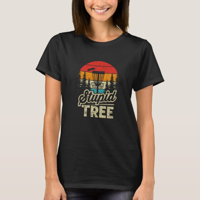 Camiseta Disco de disco de árbol estúpido de disco de disco (Anverso)