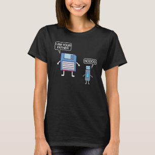 Camiseta Disco de disquete USB Soy tu padre Nerd Geek