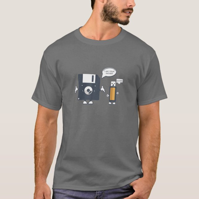 Camiseta Disco de disquete USB Soy tu padre T |Gracioso Ner (Anverso)