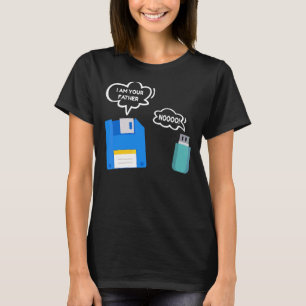 Camiseta Disco De Disquetes Que Dice Computadora Tech Usb P