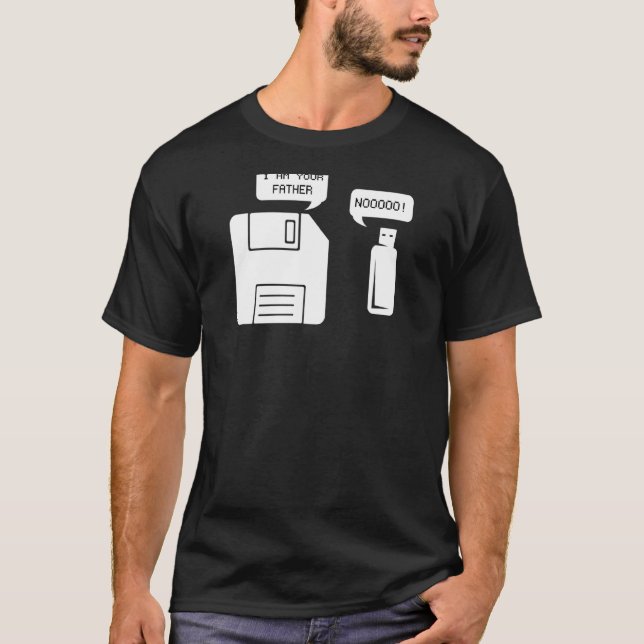 Camiseta Disco De Disquetes Usb Soy Tu Padre 1 (Anverso)