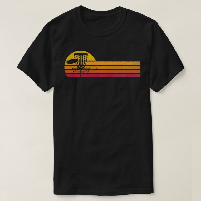 Camiseta Disco de estilo vintage Silhouette Retro Sunset (Diseño del anverso)