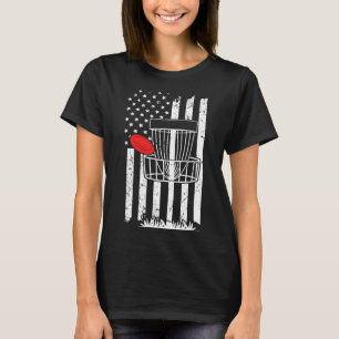 Camiseta Disco de golf Frolf patriótico de la bandera de EE