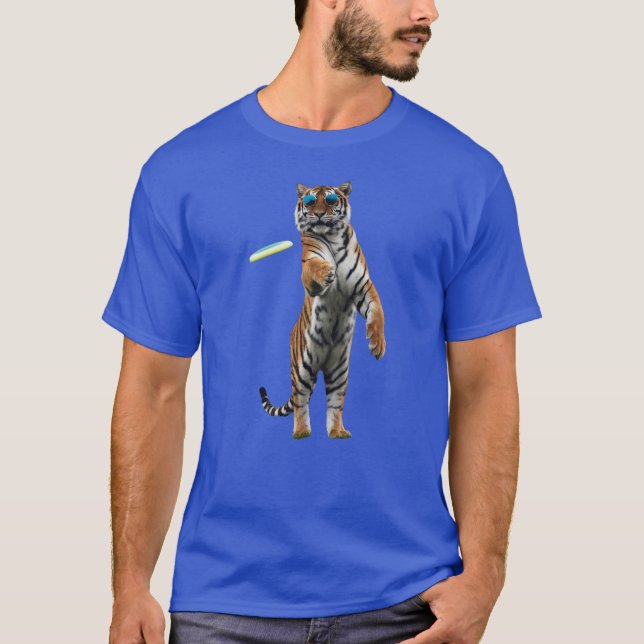 Camiseta Disco de Golf Tigre Divertido (Anverso)