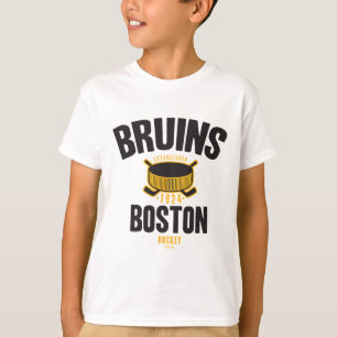 Camiseta Disco de hockey Boston Bruins blanco con licencia