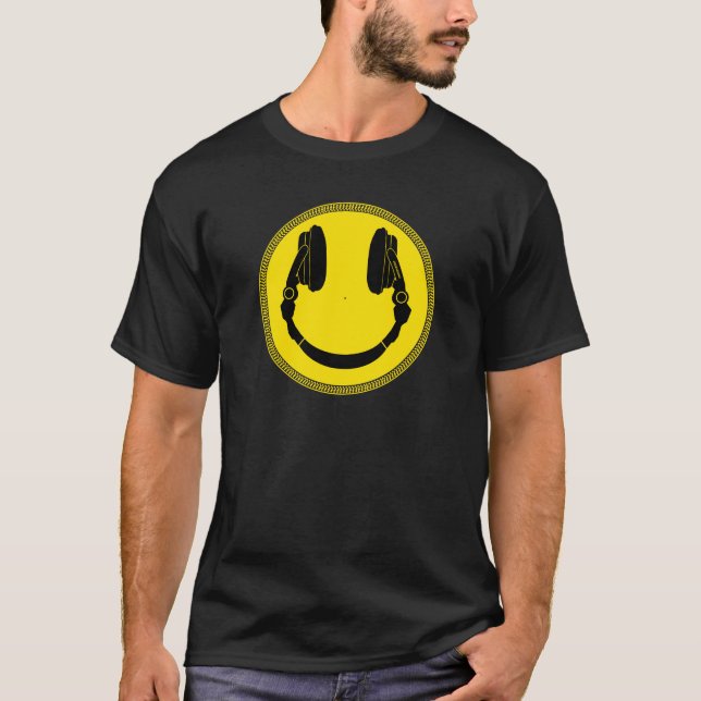 Camiseta Disco de los auriculares de Smilie DJ - disc (Anverso)