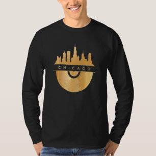 Camiseta Disco de música de vinilo en línea de cielo de Chi