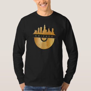 Camiseta Disco de música de vinilo en línea de cielo de Chi