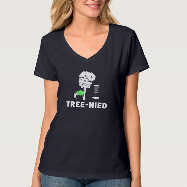 Camiseta Disco de Treejection Golf Funny Tree Frisbee Golf  (Anverso)