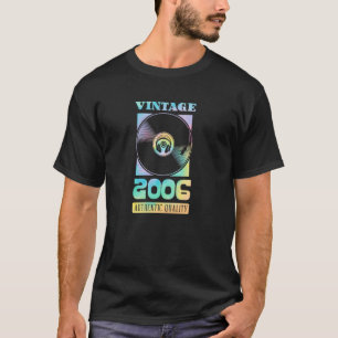 Camiseta Disco de vinilo auténtico del año de nacimiento Vi