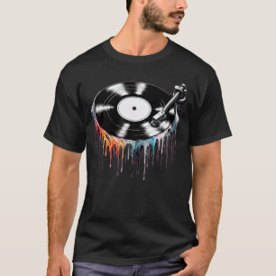 Camiseta Disco de vinilo derretido Regalos divertidos para