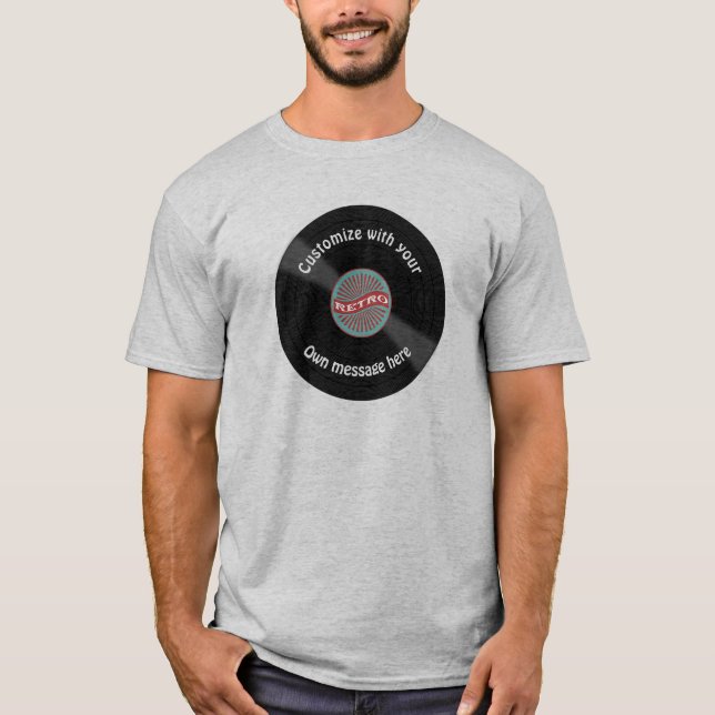Camiseta Disco de vinilo modificado para requisitos (Anverso)