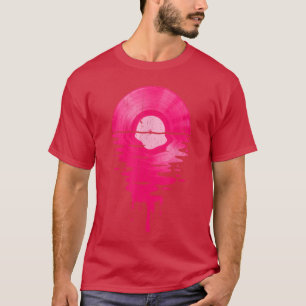 Camiseta Disco de vinilo música LP clásico 80s puesta de so