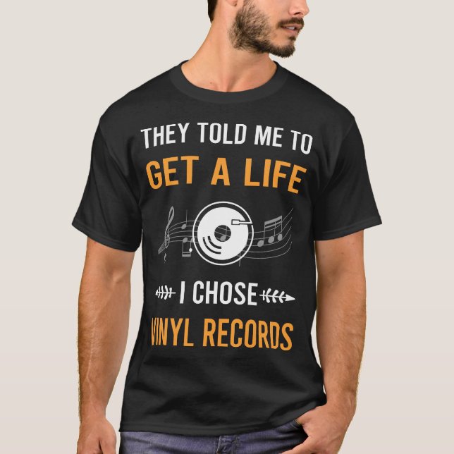 Camiseta Disco de vinilo Obtener una vida Records (Anverso)